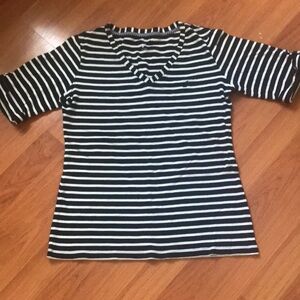 Nautica Striped V-Neck Top